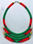 Naruki Abstract Beaded 3 Tier Statement necklace - Now Chase the Sun